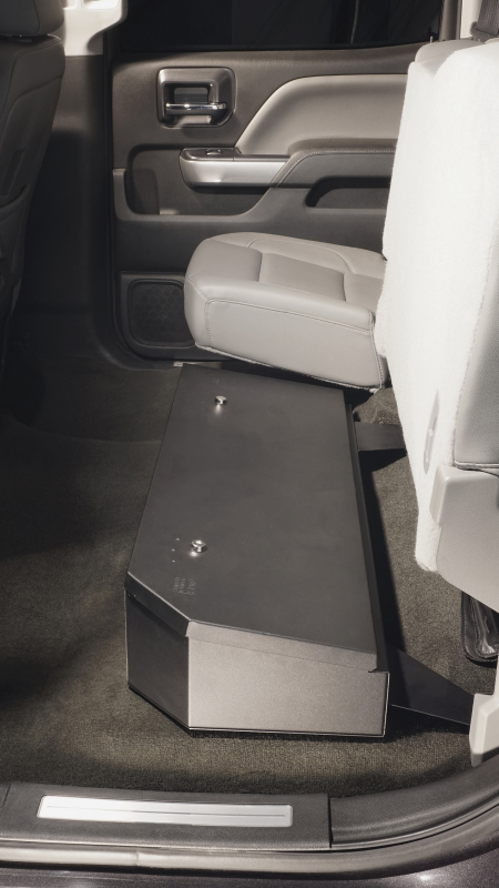 GMC Sierra 2500HD Underseat Lockbox - Rear 60% Bench Seat - Tuffy Products - 2/3 Length with Keyed Lock - Black - `07-`19